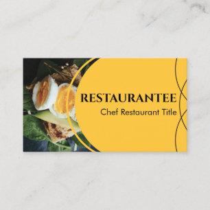 Carte De Visite Chef de cuisine gourmet moderne