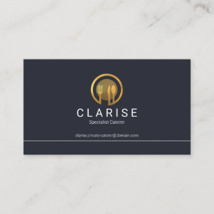 Carte De Visite Chef de la coupe d'or à la bordure minimaliste si