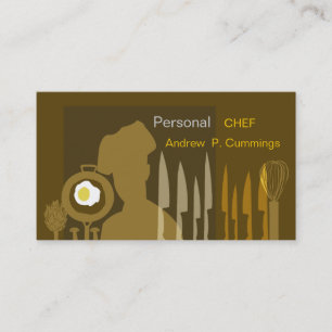 Carte De Visite Chef de nourriture faisant cuire le plaisir
