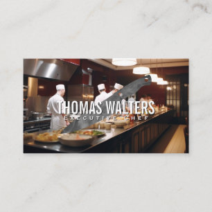 Carte De Visite Chef en cuisine   Couteau métallique