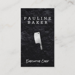 Carte De Visite Chef exécutif Ardoise Couteau de Cuisine