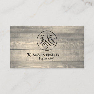Carte De Visite Chef exécutif   Bois et icônes