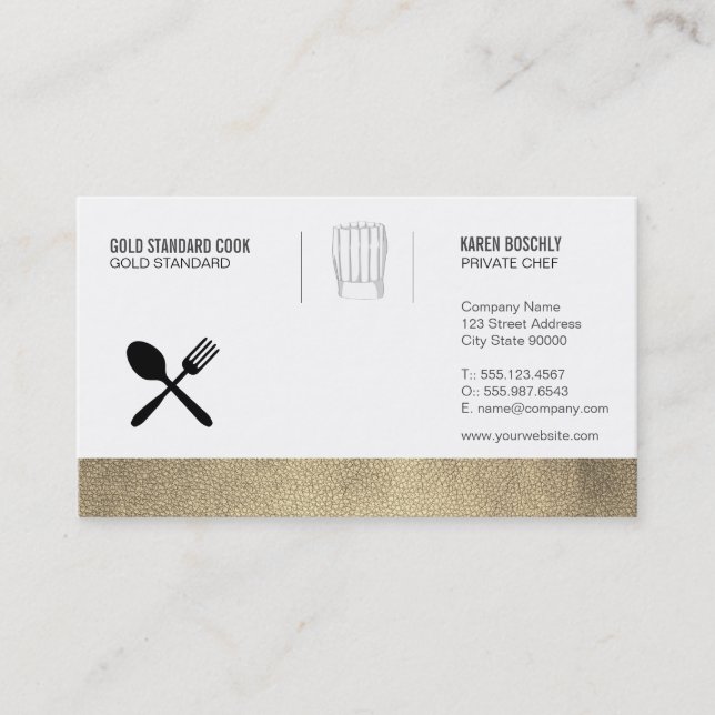 Carte De Visite Chef exécutif Gold (Devant)