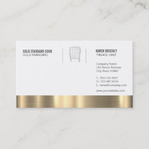Carte De Visite Chef exécutif Gold Trim