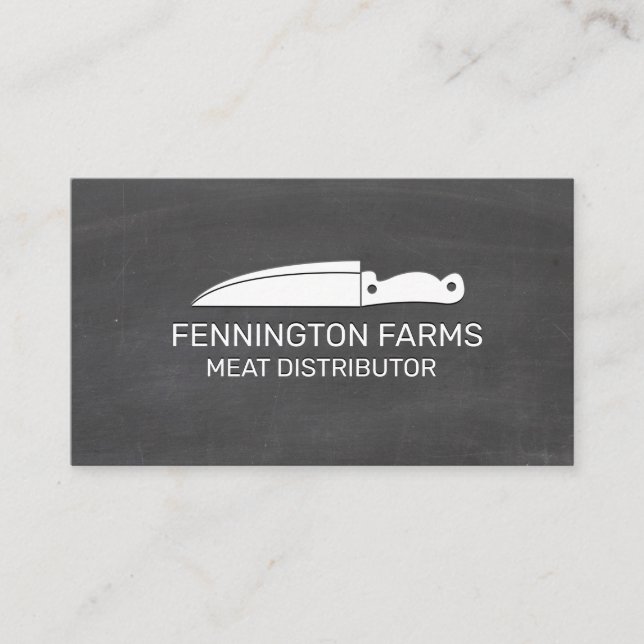 Carte De Visite Chef Knife | Arrière - plan de tableau de bord (Devant)