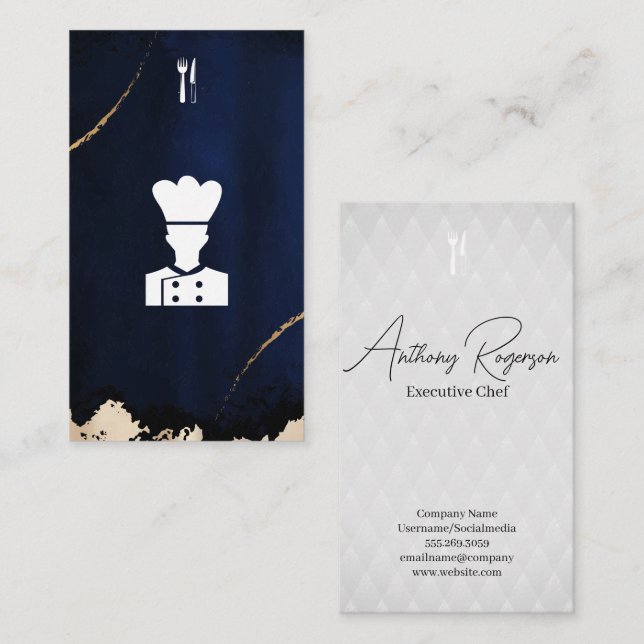 Carte De Visite Chef | Logo du logiciel (Devant / Derrière)