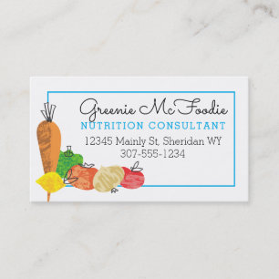 Carte De Visite Chef nutritionniste biologique et végétal de fru