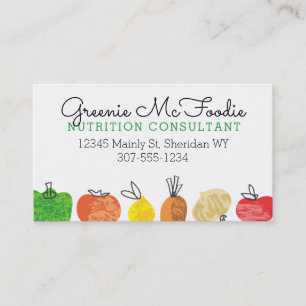 Carte De Visite Chef nutritionniste biologique et végétal de fru