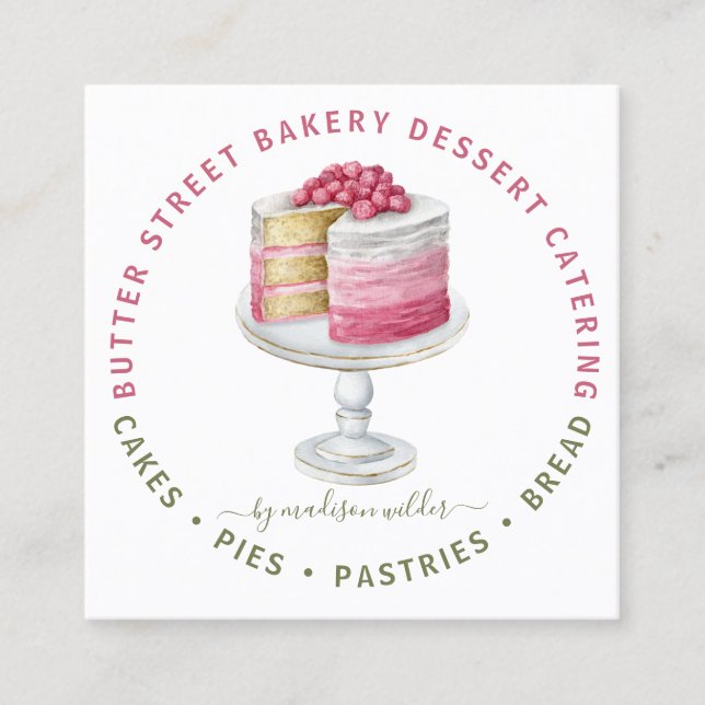Carte de visite chef pâtissier Baker (Devant)