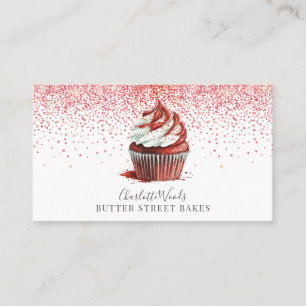 Carte De Visite Chef pâtissier Baker Red Velvet Cupcake Parties sc