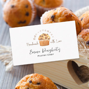 Carte De Visite Chef pâtissier boulangerie Cupcake Chocolat Muffin
