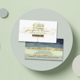 Carte De Visite Chef Pâtissier Boulangerie Fleur d'Or paillettes g