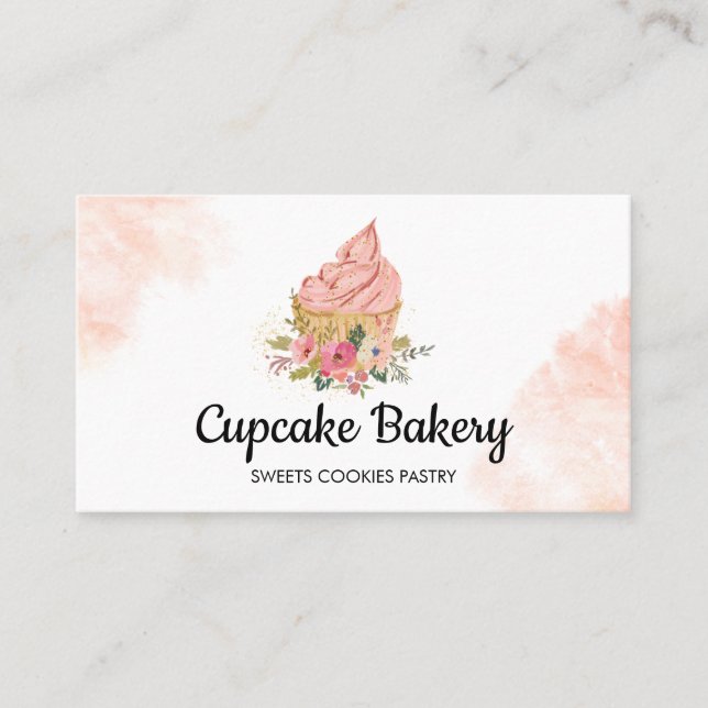 Carte De Visite Chef pâtissier pâtissier Cupcake Cake Baker (Devant)