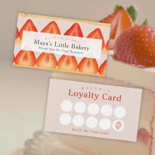 Carte De Visite Chef Pâtissier pour Gâteau de Fraise en Couches