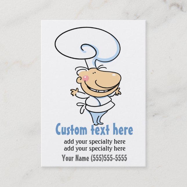 Carte De Visite Chef personnel/carte promotionnelle de (Devant)