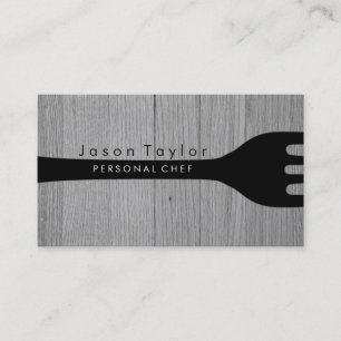 Carte De Visite Chef Personnel Cuisine Boulangerie Fourche Gris Bo