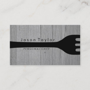 Carte De Visite Chef Personnel Cuisine Boulangerie Fourche Gris Bo