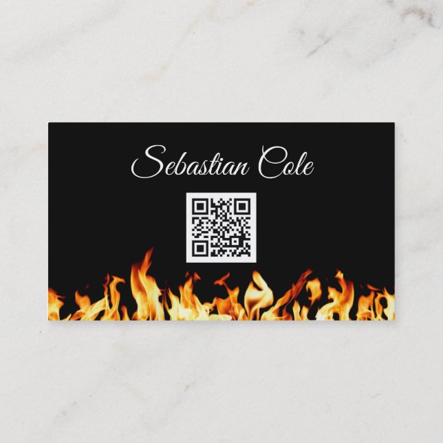 Carte De Visite Chef Personnel Cuisine Flamme Catering (Dos)