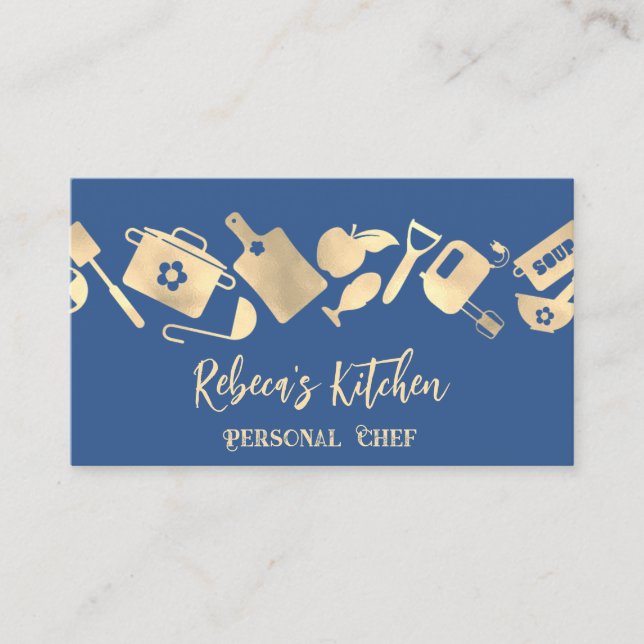 Carte De Visite Chef personnel Restaurant Logo de restauration Cod (Devant)