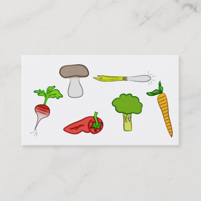 Carte De Visite Chef personnel Veggie Veggie Vegables Food Cook Ar (Devant)