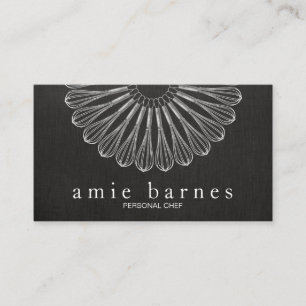 Carte De Visite Chef personnel Whisk Black Catering Noir