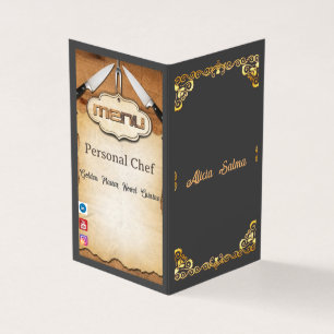 Carte De Visite Chef pour Cuisine domestique Standard Semi-brillan