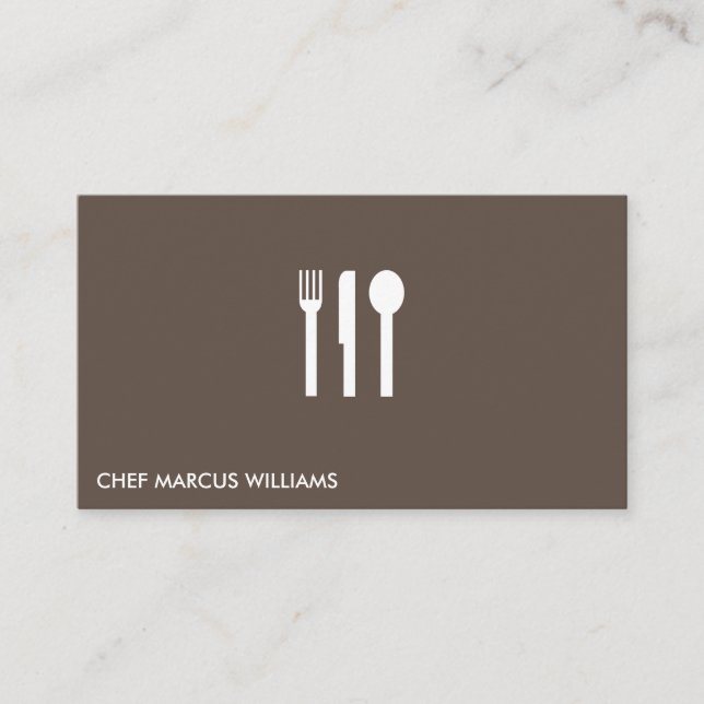Carte De Visite Chef | Restaurant (Devant)