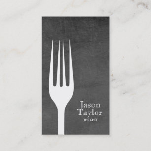 Carte De Visite Chef Restauration Restaurant Alimentation Fourche 
