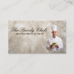 Carte De Visite Chef Tenant Plats
