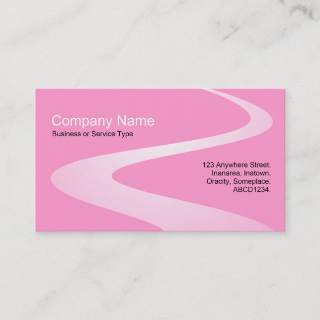 Carte De Visite Chemin ZigZag - Nuances de rose (Devant)