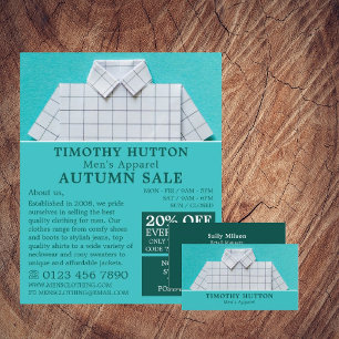 Carte De Visite Chemise blanche, magasin de vêtements pour hommes