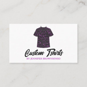 Carte De Visite Chemise en métal rose T Imprimer Vêtements