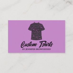 Carte De Visite Chemise en métal violet T Imprimer Vêtements