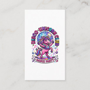Carte De Visite Chemise graphique du club de disco licorne Licorne