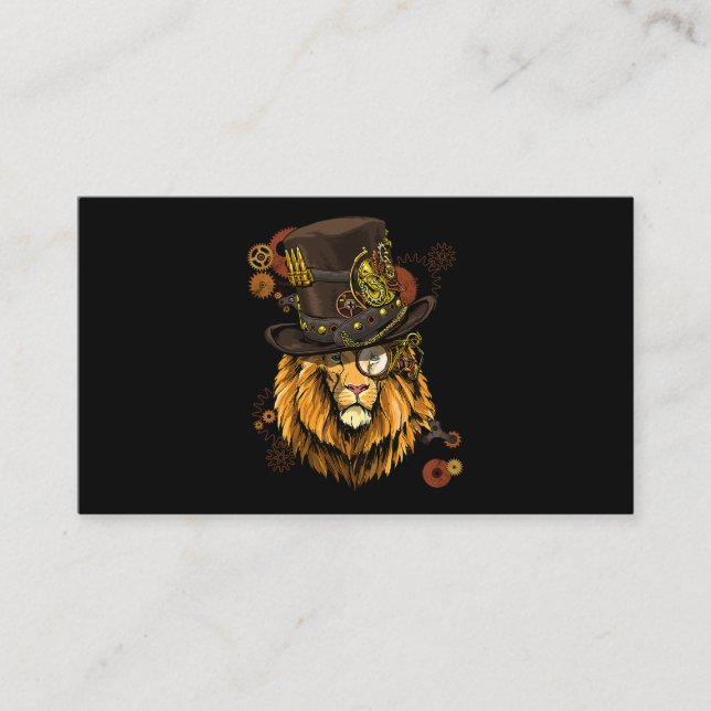 Carte De Visite Chemise Lion Steampunk Steampunk Amateurs Pour Fem (Devant)