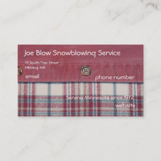 Carte De Visite Chemise Plaid