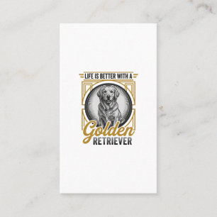 Carte De Visite Chemise pour amateur de chien Retriever doré gravu