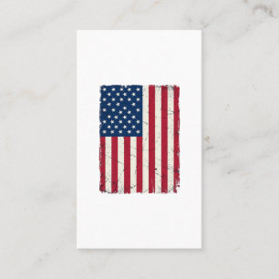 Carte De Visite Chemise vectorielle du drapeau américain en détres