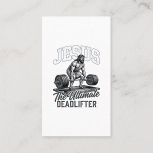 Carte De Visite Chemise Vectorielle Vintage Jésus Ultimate Deadlif