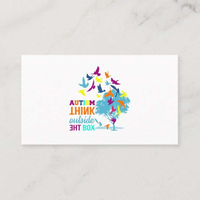 Carte De Visite Chemises autistes - T-shirts en ruban Sensibilisat (Devant)