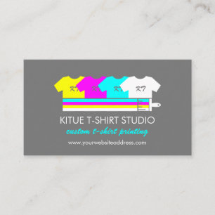 Carte De Visite Chemises grises aux couleurs vives Pinceau