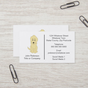Carte De Visite Chenil de pension pour chiens Goldendoodle Design