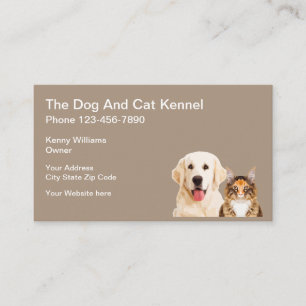 Carte De Visite Chenil simple d'animal familier