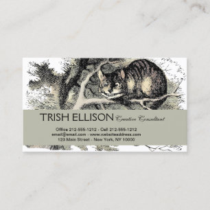 Carte De Visite Cheshire Chat Alice Wonderland Classic