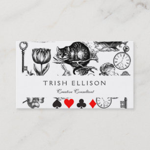 Carte De Visite Cheshire Chat classique alice au merveilleux fou