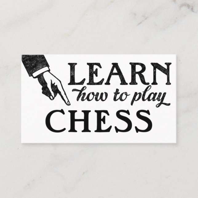 Carte De Visite Chess Lessons Business Cards (Devant)