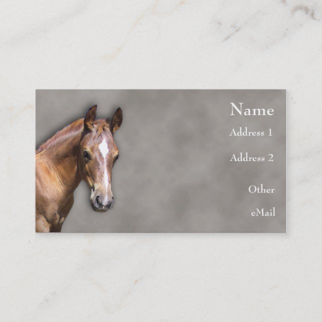 Carte De Visite Cheval (Devant)