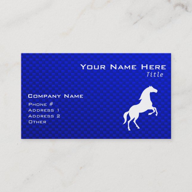 Carte De Visite Cheval bleu (Devant)