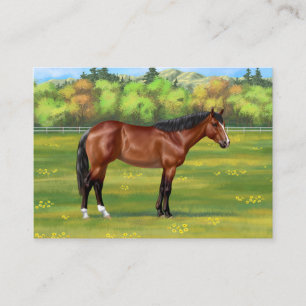 Carte De Visite Cheval Brown Bay Quarter