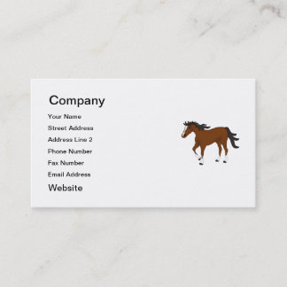 Carte De Visite Cheval de baie